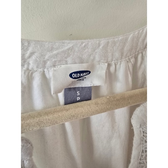 Old Navy White Cotton Lace Crochet Maxi Dress Womens Small Boho Beach - Picture 5 of 7